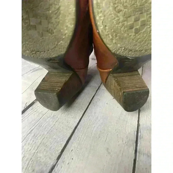 Vince Camuto Hadley Brown Leather Ankle Boot With Back Zipper Size 6.5 EUC - Picture 7 of 8